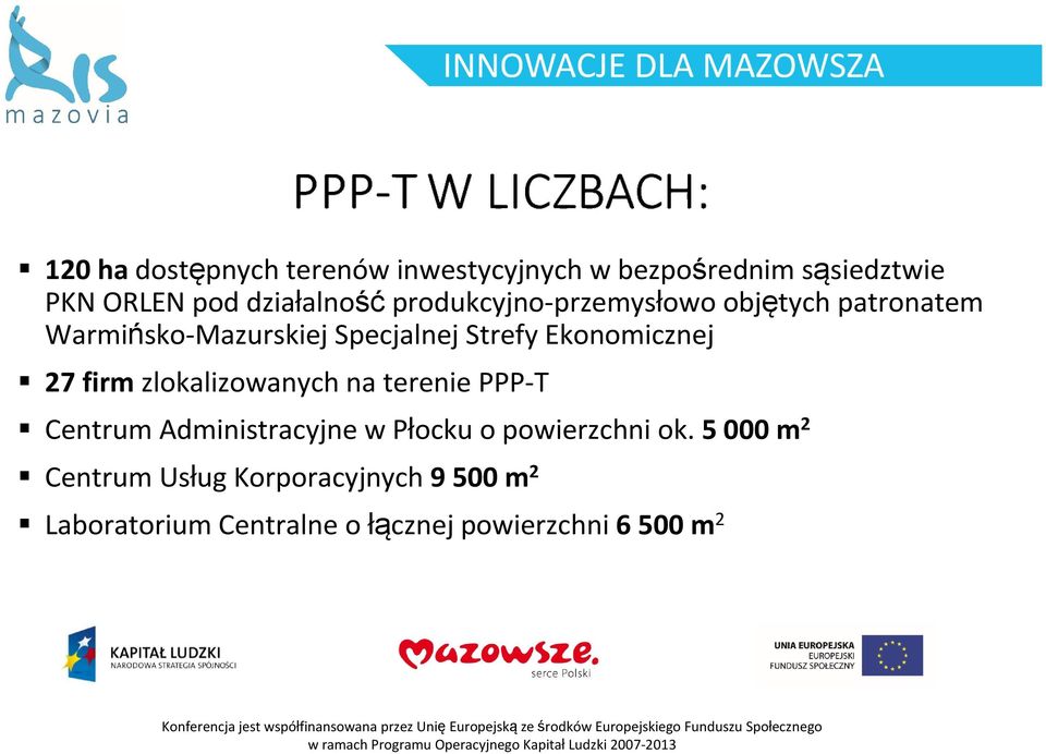 Ekonomicznej 27 firm zlokalizowanych na terenie PPP-T Centrum Administracyjne w Płocku o