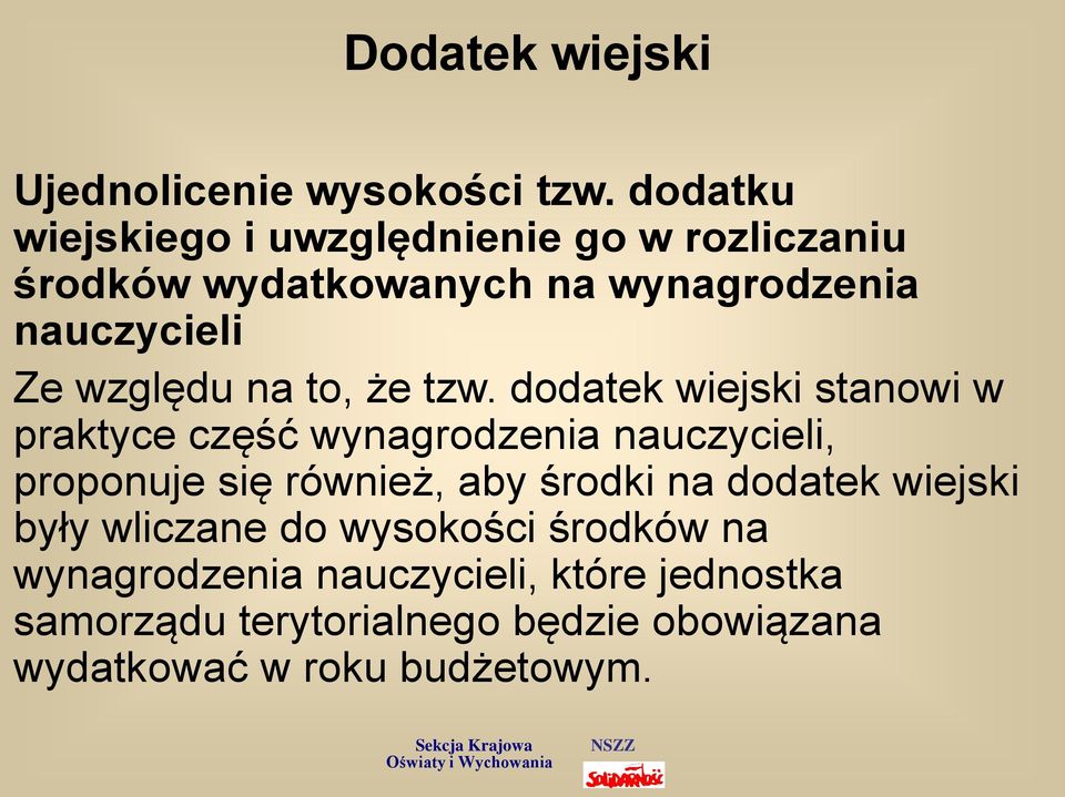 względu na to, że tzw.