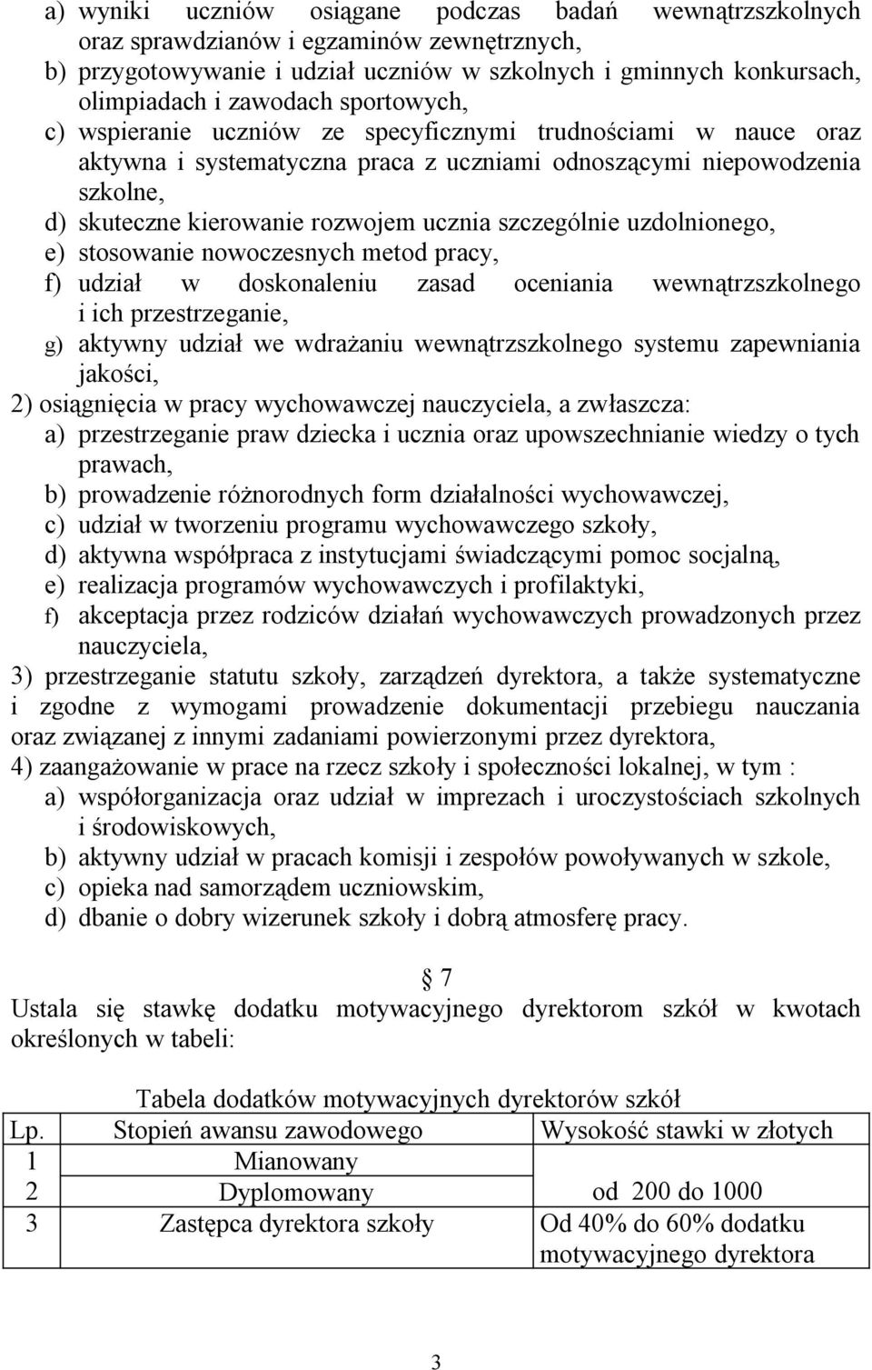 szczególnie uzdolnionego, e) stosowanie nowoczesnych metod pracy, f) udział w doskonaleniu zasad oceniania wewnątrzszkolnego i ich przestrzeganie, g) aktywny udział we wdrażaniu wewnątrzszkolnego
