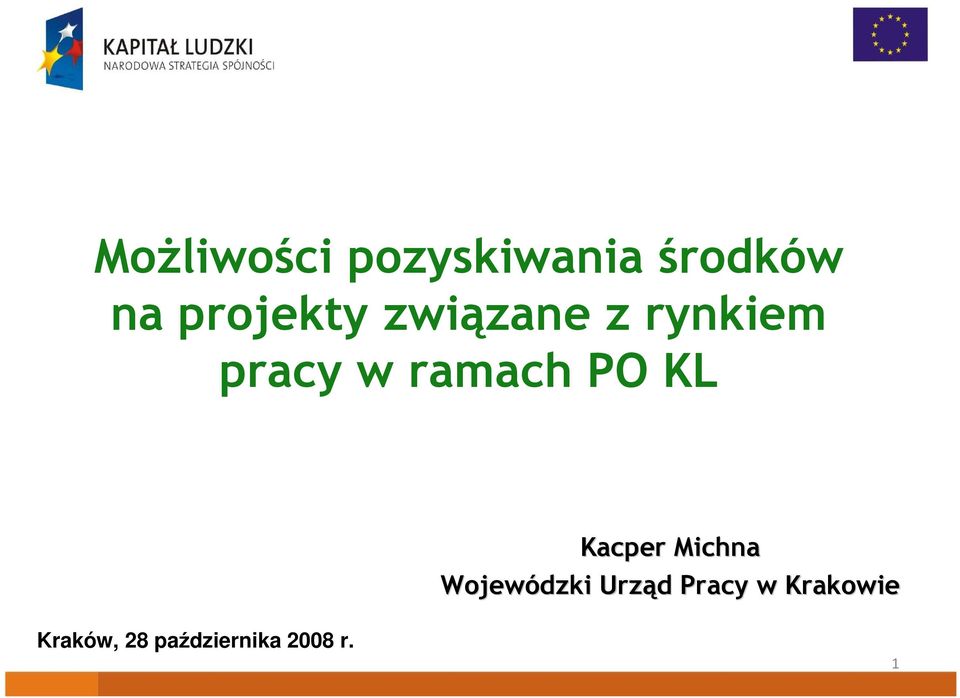 ramach PO KL Kacper Michna Wojewódzki