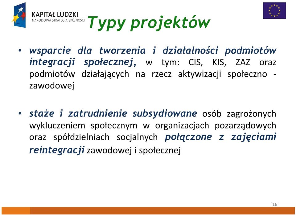 zatrudnienie subsydiowane osób zagrożonych wykluczeniem społecznym w organizacjach