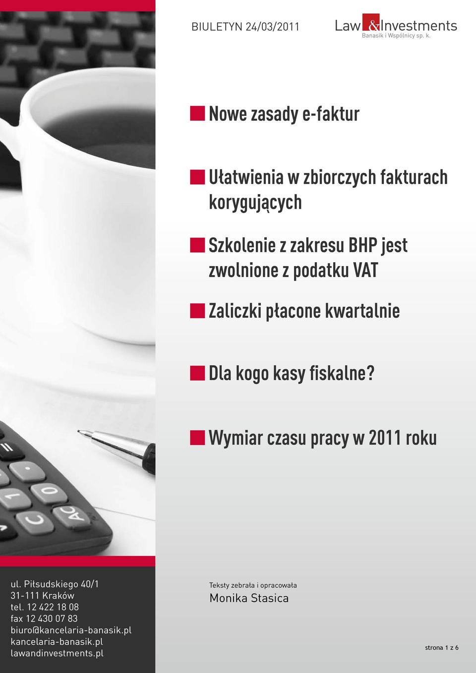 VAT Zaliczki płacone kwartalnie Dla kogo kasy fiskalne?