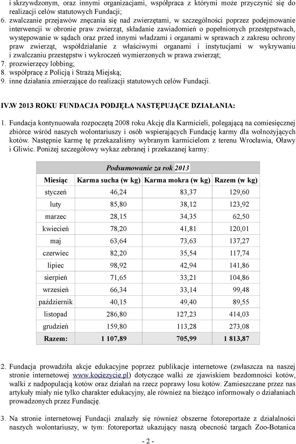 oraz przed innymi władzami i organami w sprawach z zakresu ochrony praw zwierząt, współdziałanie z właściwymi organami i instytucjami w wykrywaniu i zwalczaniu przestępstw i wykroczeń wymierzonych w