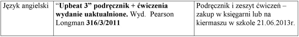 Pearson Longman 316/3/2011 Podręcznik i