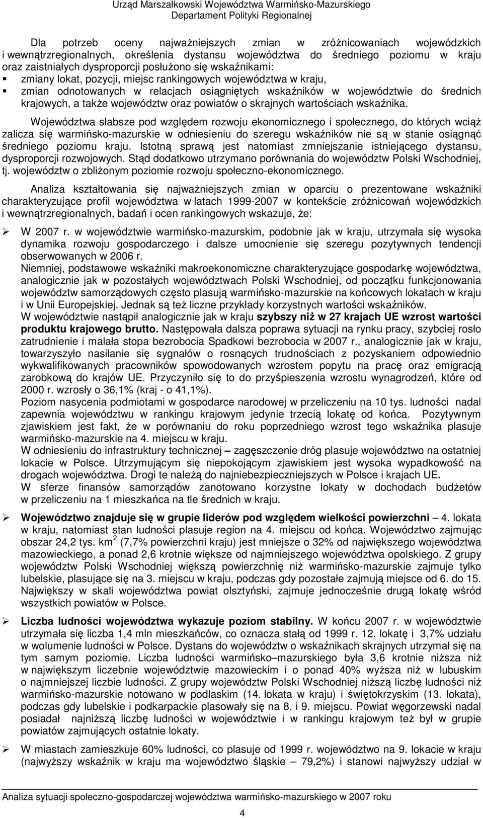 powiatów o skrajnych wartościach wskaźnika.