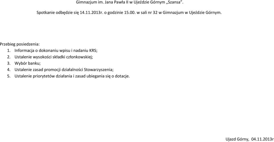Ustalenie priorytetów działania i