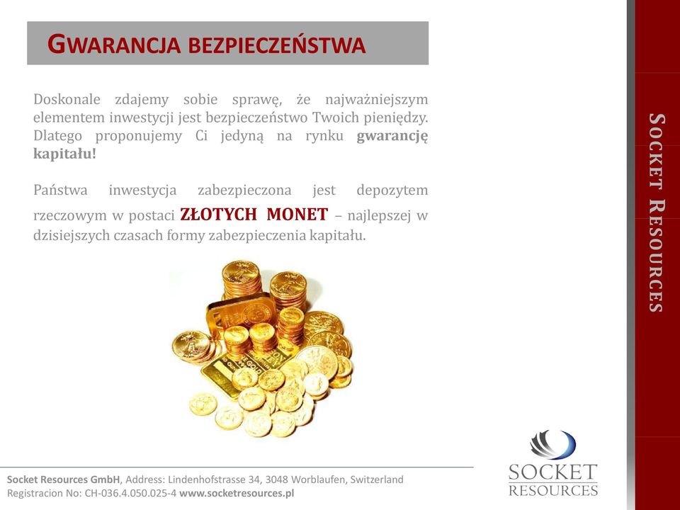 Dlatego proponujemy Ci jedyną na rynku gwarancję kapitału!