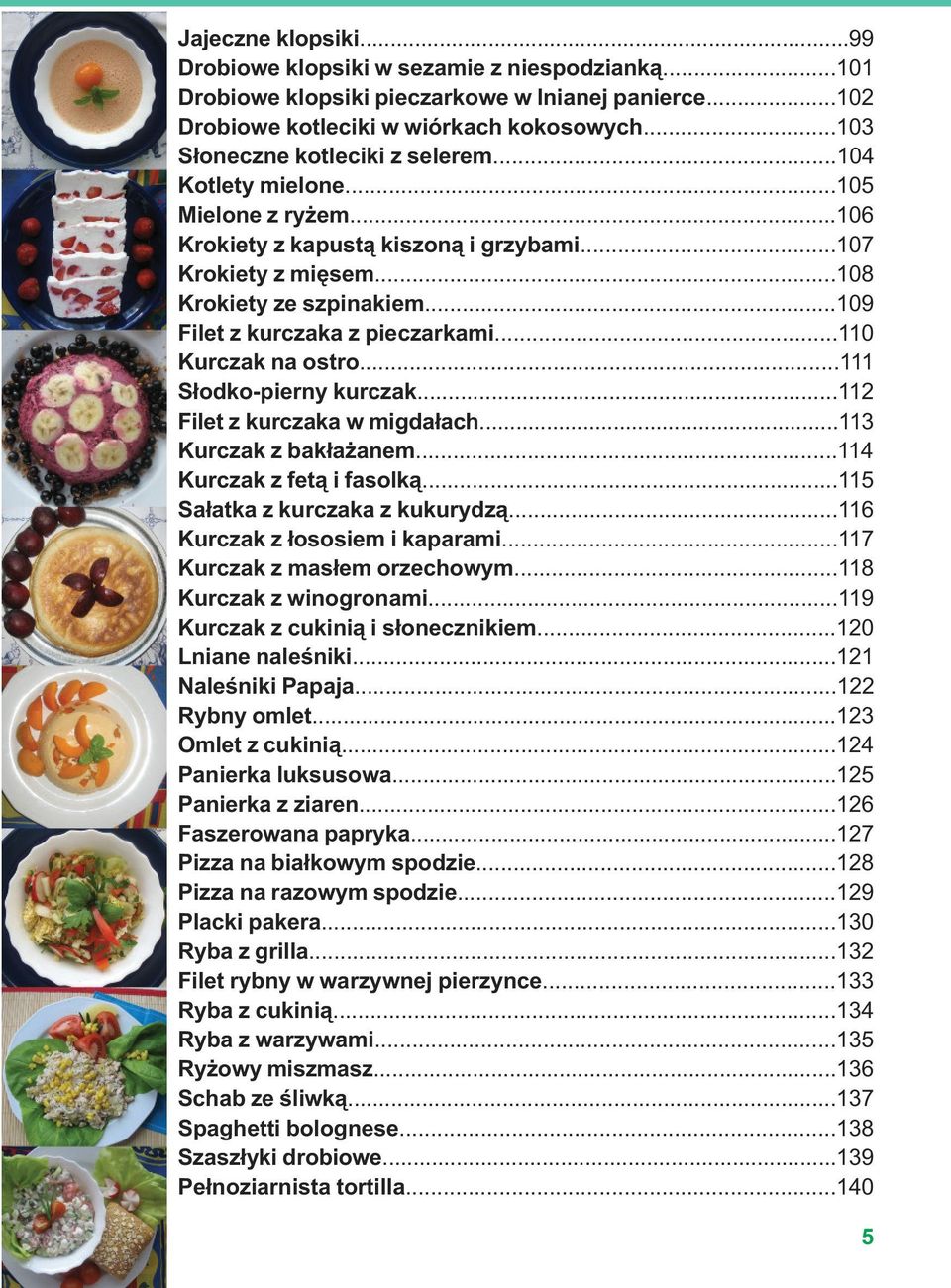 ..109 Filet z kurczaka z pieczarkami...110 Kurczak na ostro...111 Słodko-pierny kurczak...112 Filet z kurczaka w migdałach...113 Kurczak z bakłażanem...114 Kurczak z fetą i fasolką.