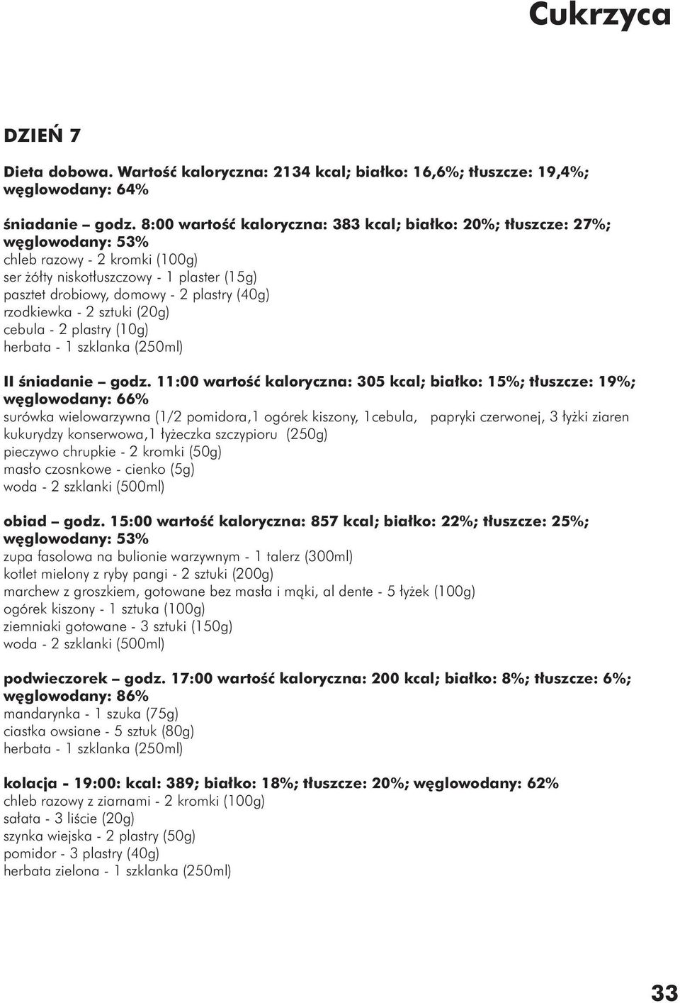 rzodkiewka - 2 sztuki (20g) cebula - 2 plastry (10g) II śniadanie godz.