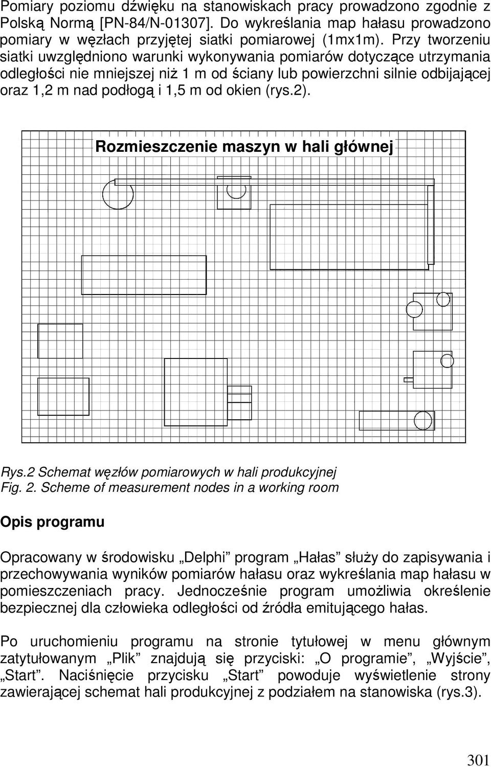 okien (rys.2). Rozmieszczenie maszyn w hali głównej Rys.2 Schemat węzłów pomiarowych w hali produkcyjnej Fig. 2.