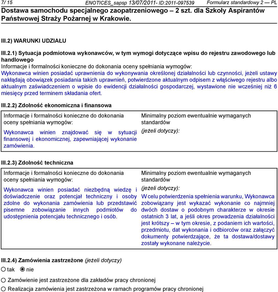 11-097539 Formularz standardowy 2 