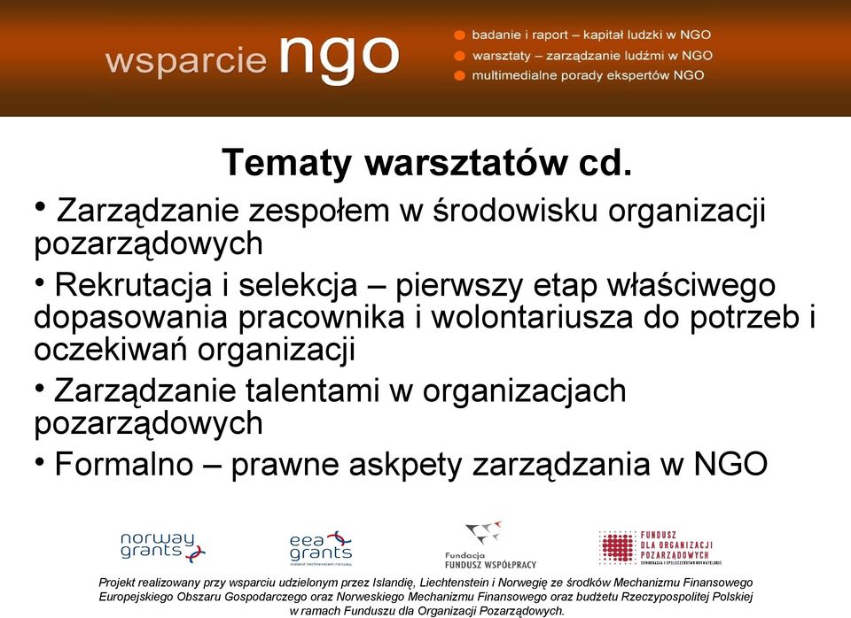 selekcja pierwszy etap właściwego dopasowania pracownika i wolontariusza