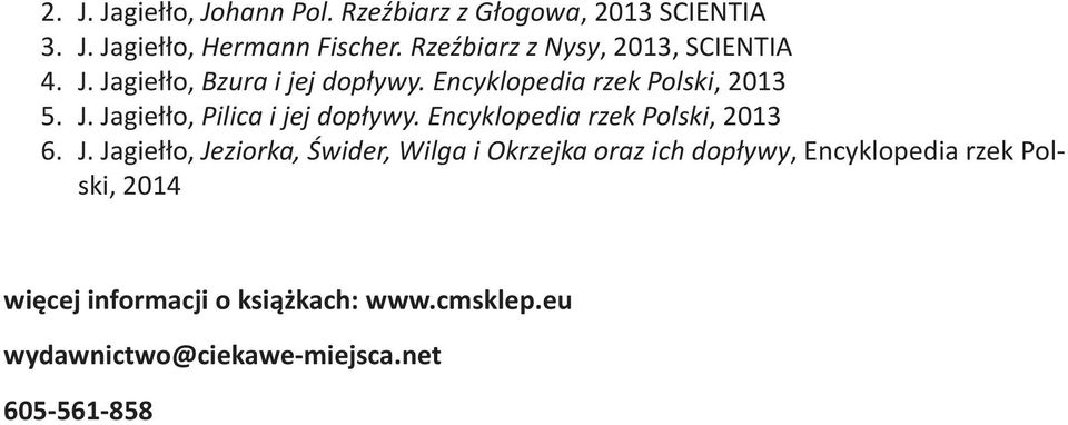 Encyklopedia rzek Polski, 2013 6. J.