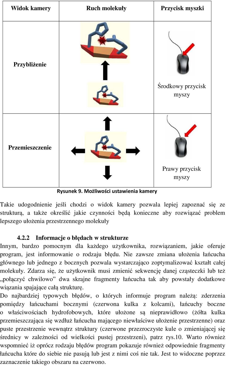 rozwiązać problem lepszego ułożenia przestrzennego molekuły 4.2.