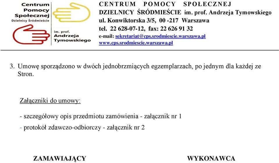 Załączniki d umwy: - szczegółwy pis przedmitu