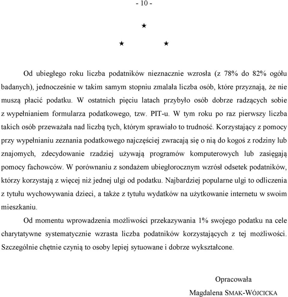 W tym roku po raz pierwszy liczba takich osób przeważała nad liczbą tych, którym sprawiało to trudność.