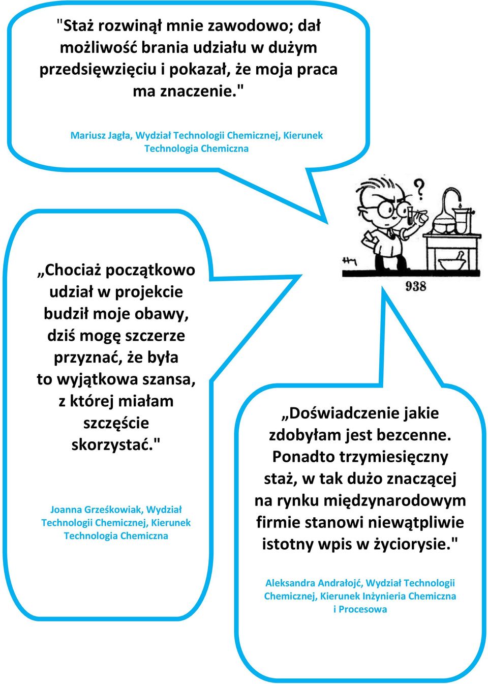 wyjątkowa szansa, z której miałam szczęście skorzystad.