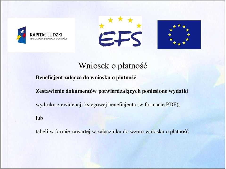 wydruku z ewidencji księgowej beneficjenta (w formacie PDF),