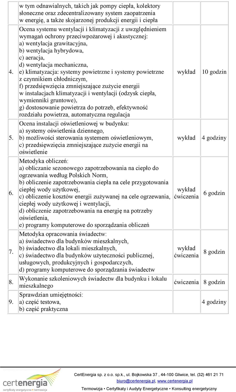 klimatyzacji z uwzględnieniem wymagań ochrony przeciwpożarowej i akustycznej: a) wentylacja grawitacyjna, b) wentylacja hybrydowa, c) aeracja, d) wentylacja mechaniczna, e) klimatyzacja: systemy