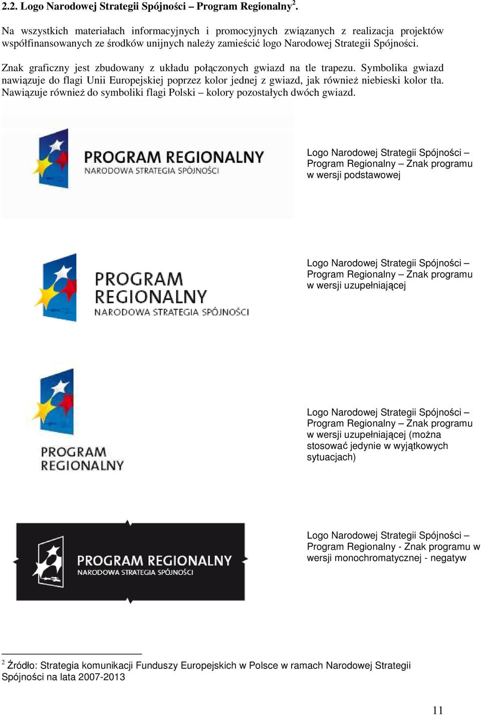 Znak graficzny jest zbudowany z układu połączonych gwiazd na tle trapezu. Symbolika gwiazd nawiązuje do flagi Unii Europejskiej poprzez kolor jednej z gwiazd, jak równieŝ niebieski kolor tła.