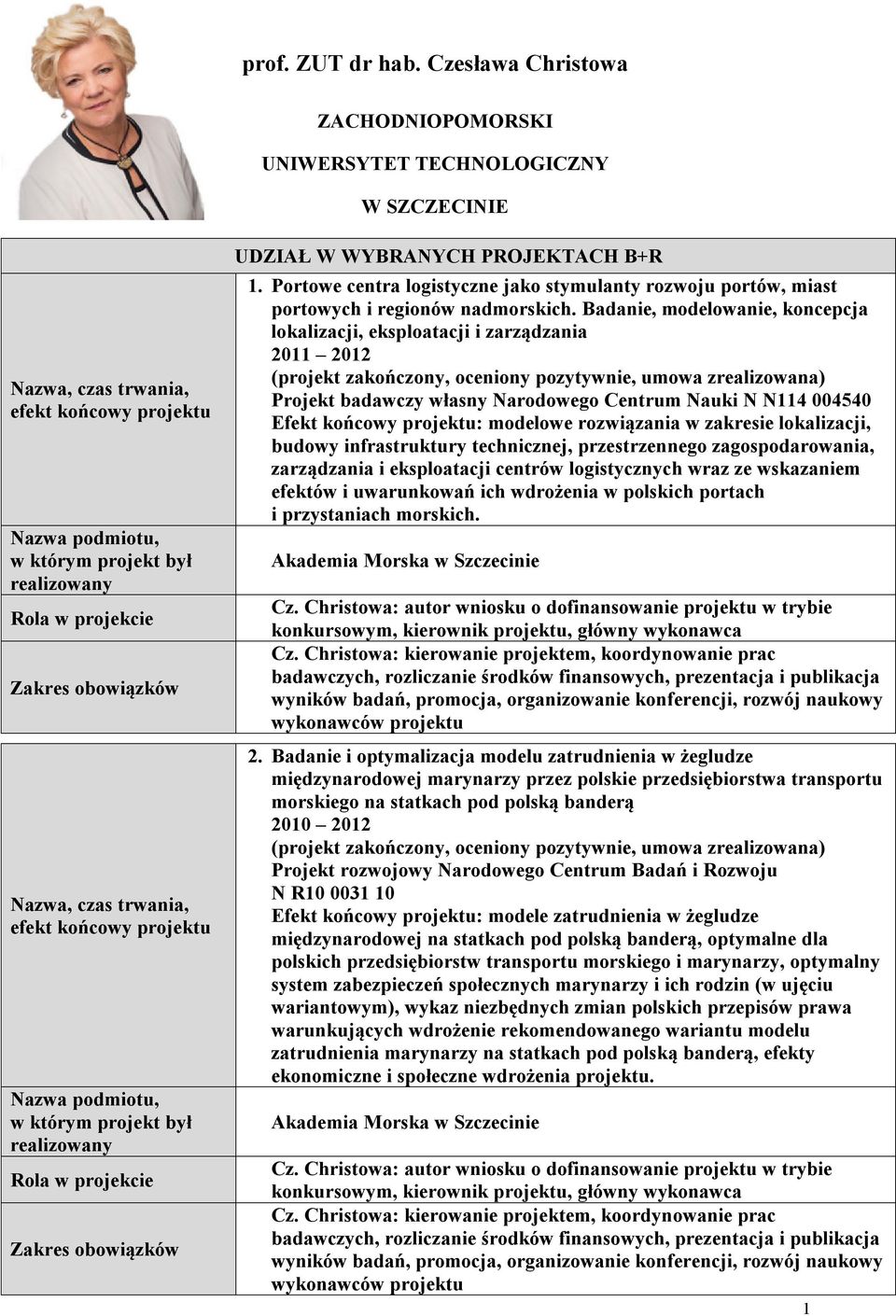 Badanie, modelowanie, koncepcja lokalizacji, eksploatacji i zarządzania 2011 2012 Projekt badawczy własny Narodowego Centrum Nauki N N114 004540 Efekt końcowy projektu: modelowe rozwiązania w