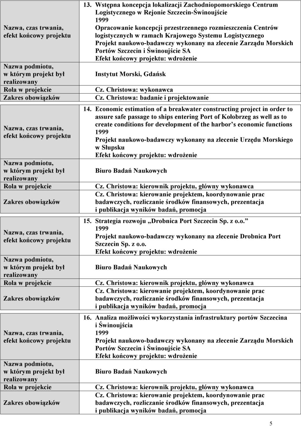 Christowa: badanie i projektowanie 14.