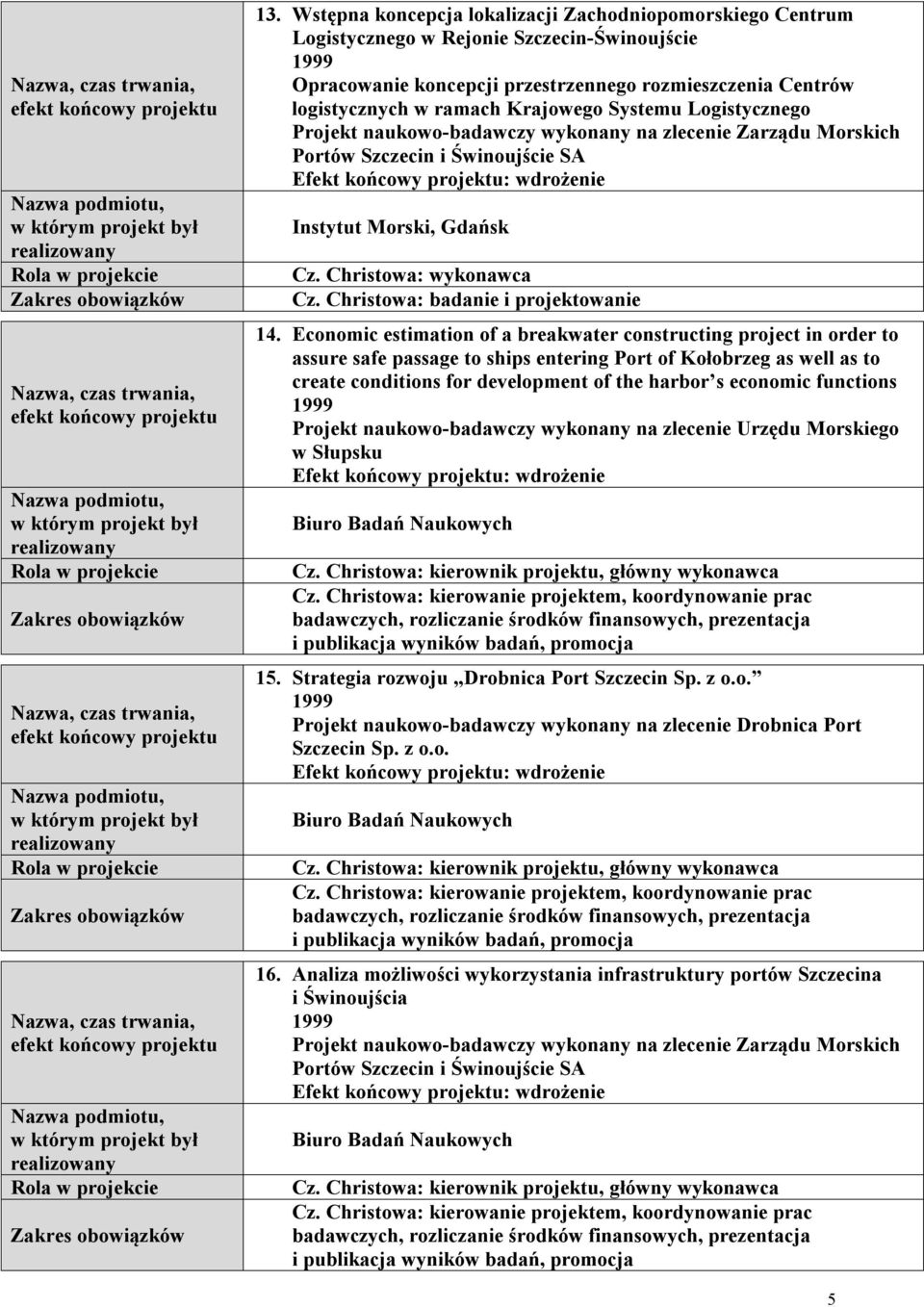 Christowa: badanie i projektowanie 14.