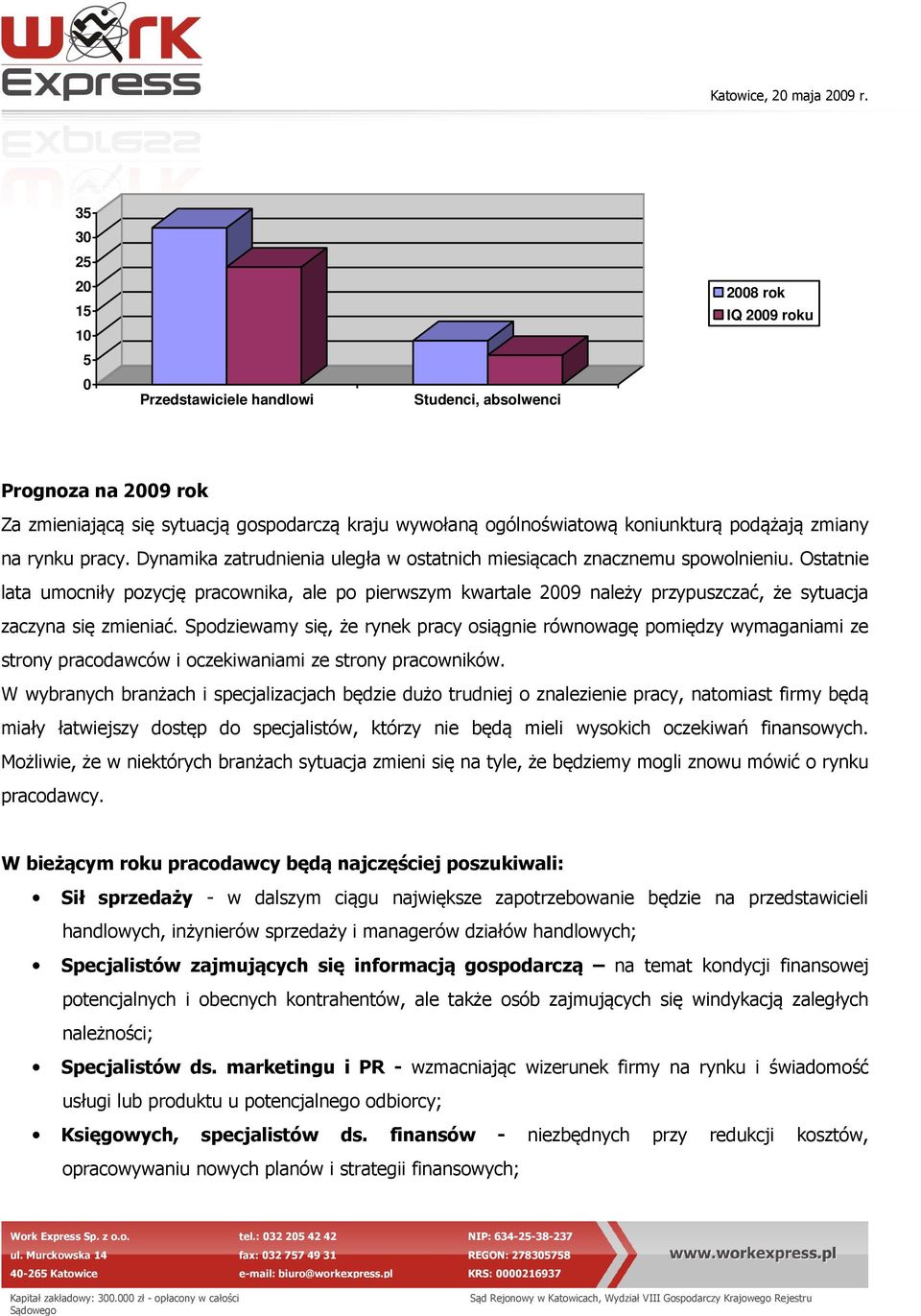 Ostatnie lata umocniły pozycję pracownika, ale po pierwszym kwartale 9 należy przypuszczać, że sytuacja zaczyna się zmieniać.