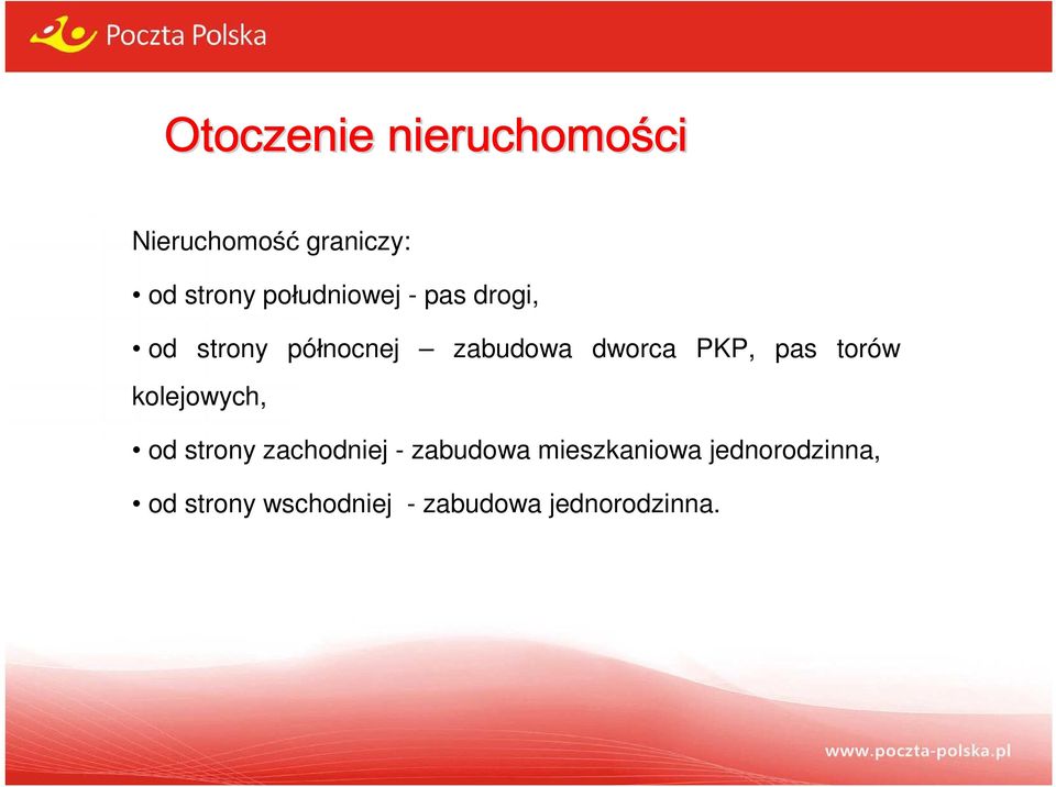 PKP, pas torów kolejowych, od strony zachodniej - zabudowa