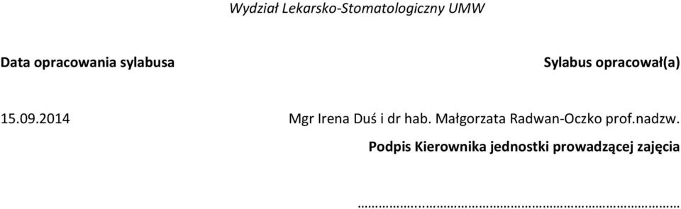2014 Mgr Irena Duś i dr hab.