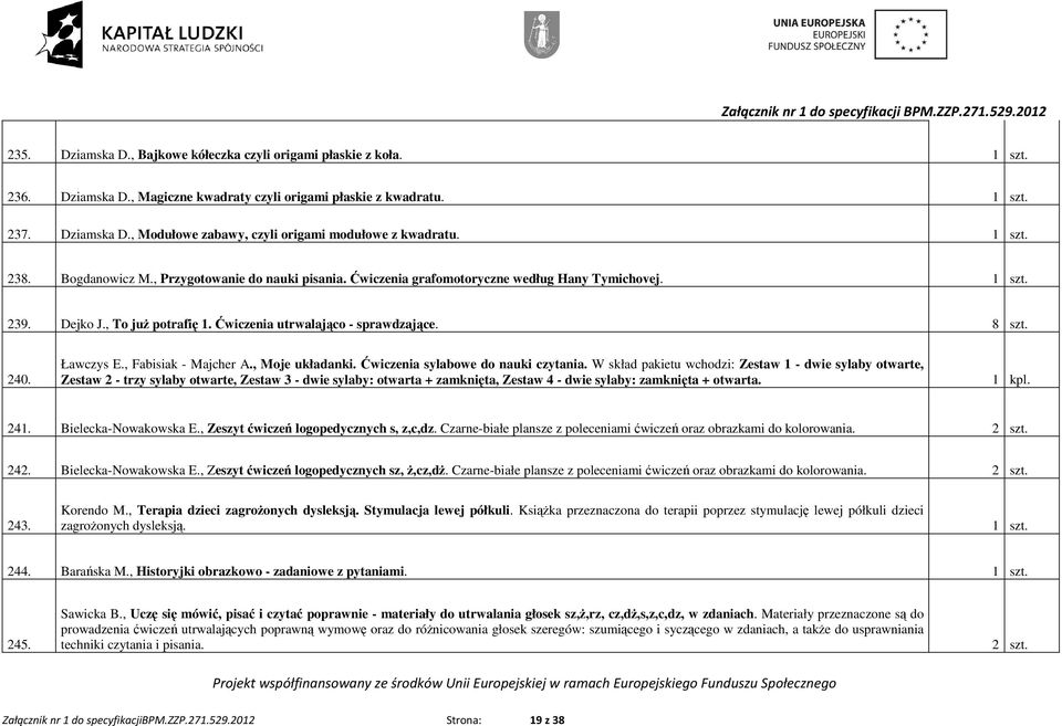 , Fabisiak - Majcher A., Moje układanki. Ćwiczenia sylabowe do nauki czytania.