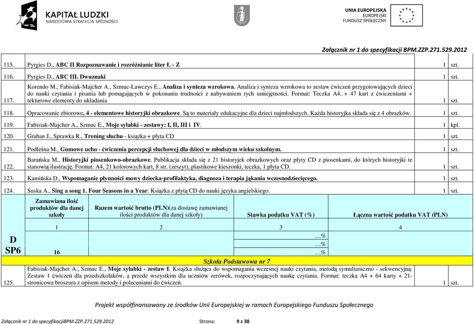 Format: Teczka A4, + 47 kart z ćwiczeniami + tekturowe elementy do układania 118. Opracowanie zbiorowe, 4 - elementowe historyjki obrazkowe. Są to materiały edukacyjne dla dzieci najmłodszych.