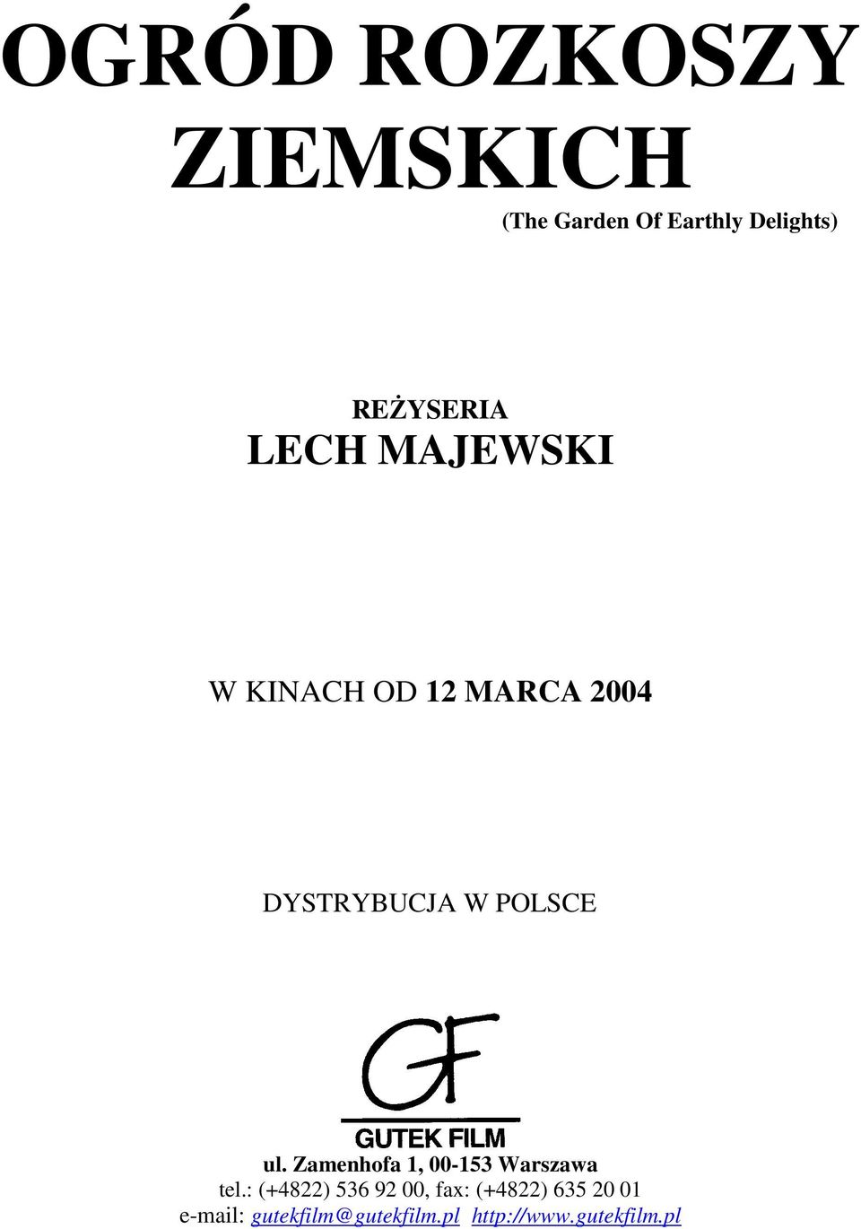 POLSCE ul. Zamenhofa 1, 00-153 Warszawa tel.