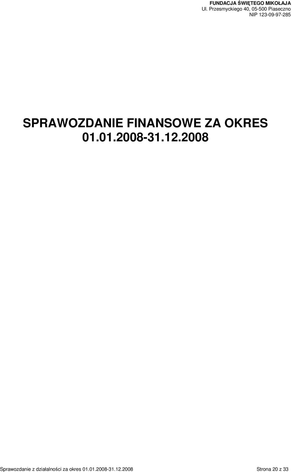 2008 Sprawozdanie z
