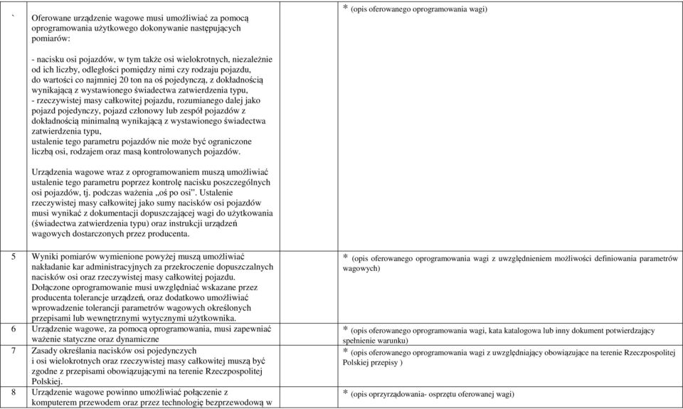 pojazdu, rozumianego dalej jako pojazd pojedynczy, pojazd członowy lub zespół pojazdów z dokładnością minimalną wynikającą z wystawionego świadectwa zatwierdzenia typu, ustalenie tego parametru