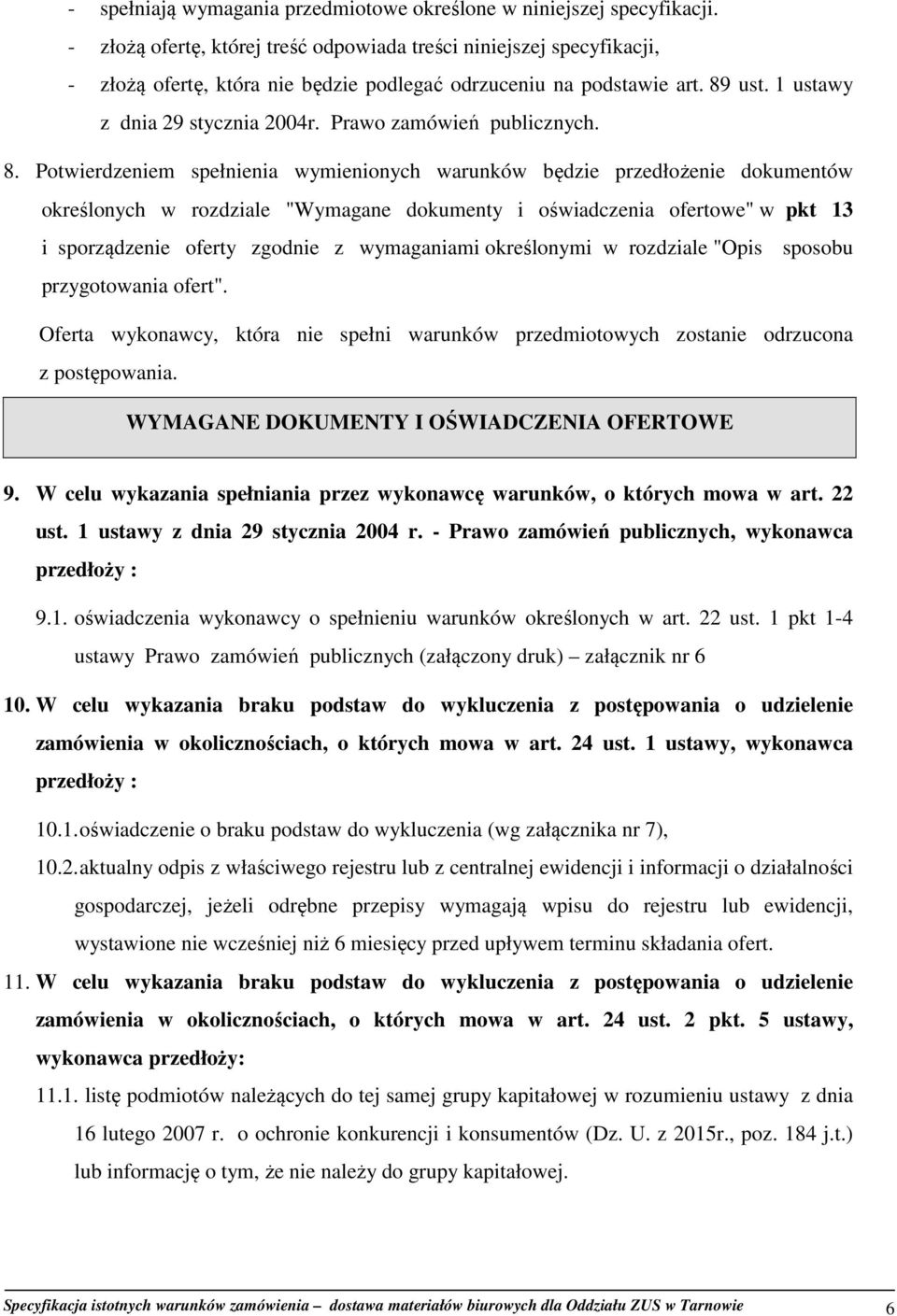 Prawo zamówień publicznych. 8.