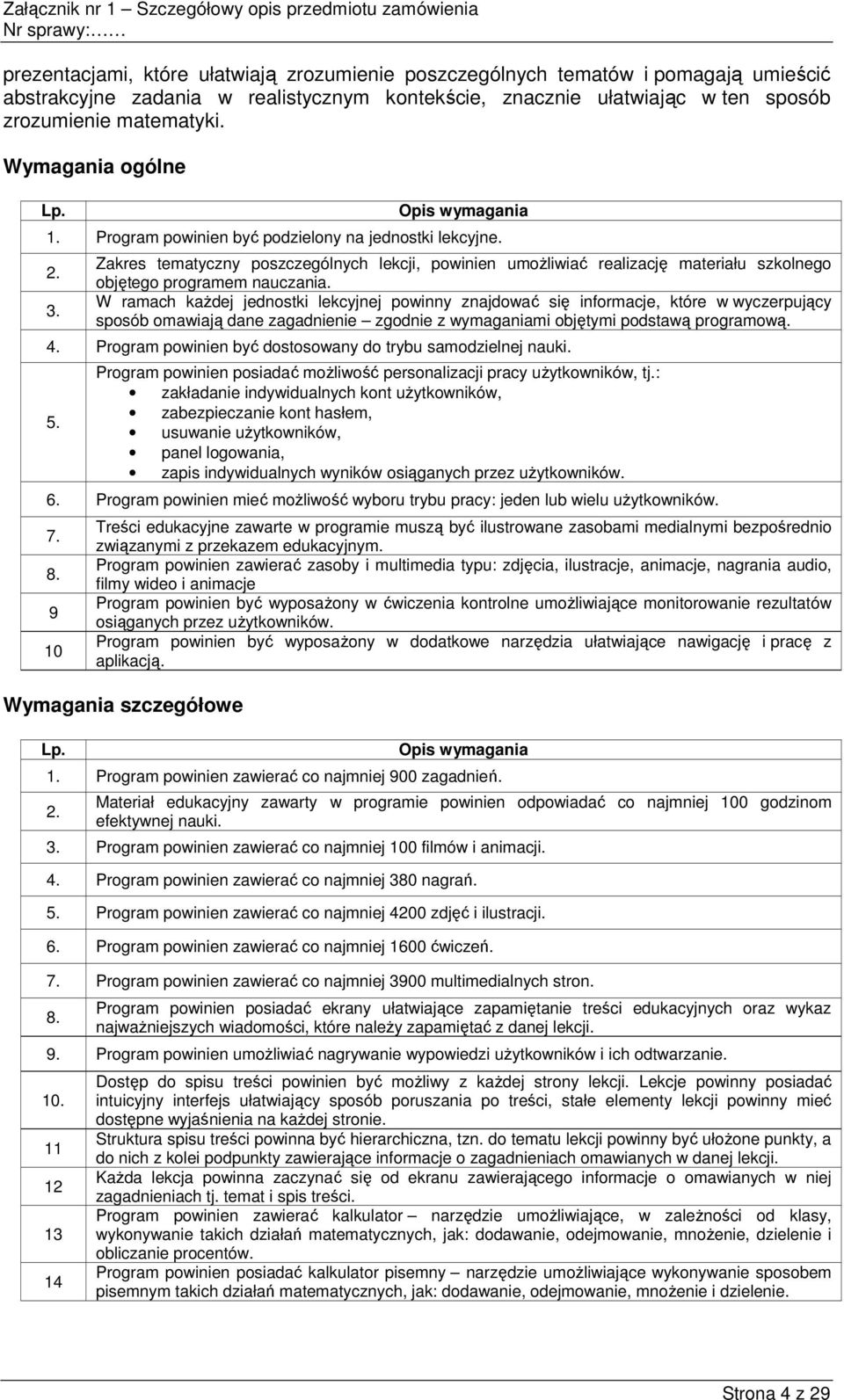 W ramach kaŝdej jednostki lekcyjnej powinny znajdować się informacje, które w wyczerpujący sposób omawiają dane zagadnienie zgodnie z wymaganiami objętymi podstawą programową. 4.