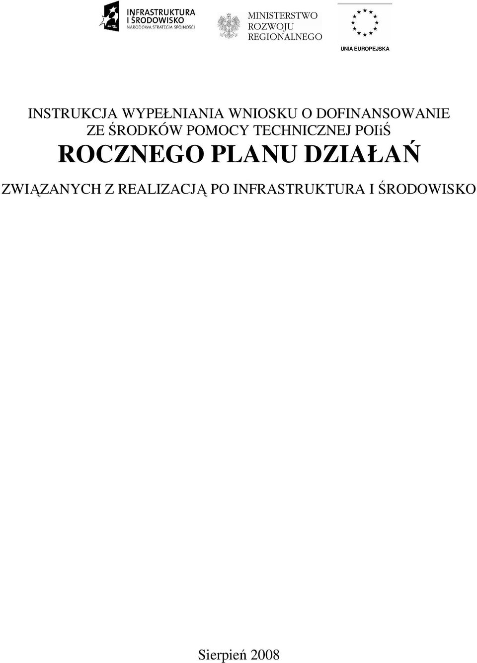 POIiŚ ROCZNEGO PLANU DZIAŁAŃ ZWIĄZANYCH Z