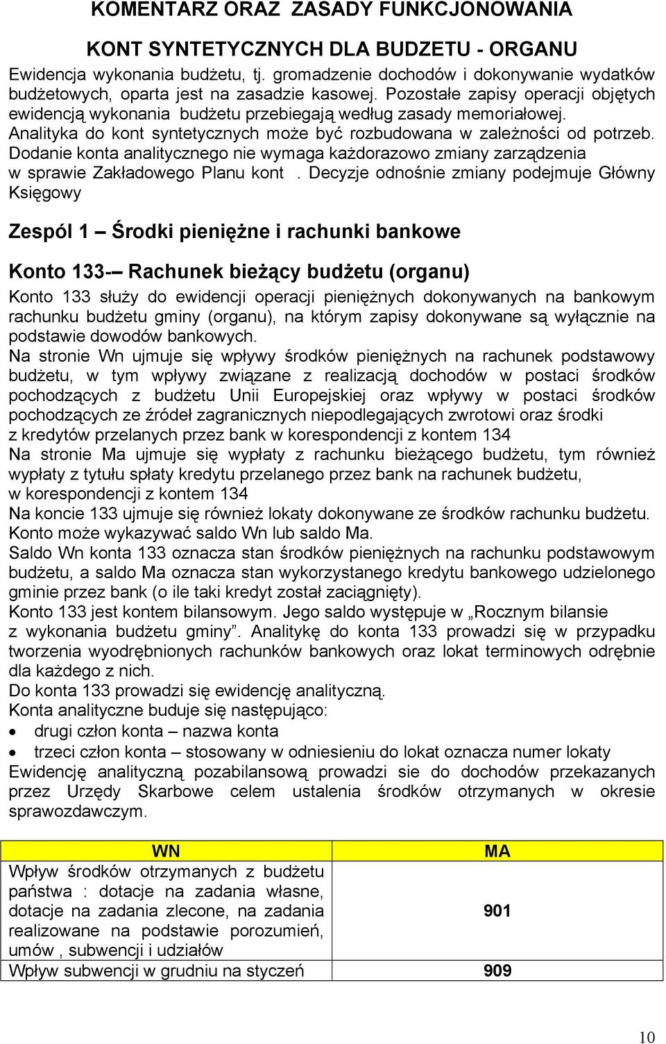 Dodanie konta analitycznego nie wymaga każdorazowo zmiany zarządzenia w sprawie Zakładowego Planu kont.