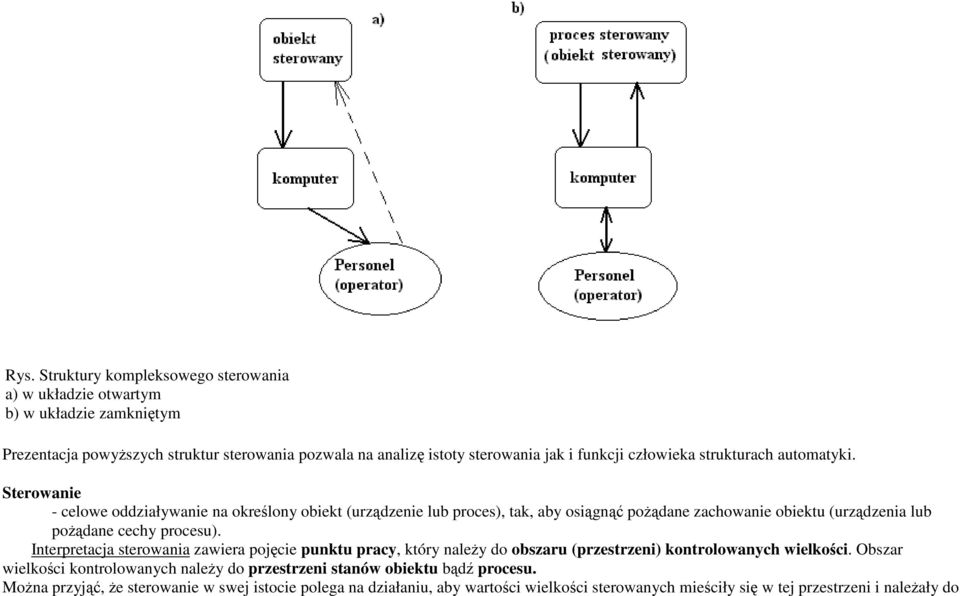 Sterowanie - celowe oddziaływanie na określony obiekt (urządzenie lub proces), tak, aby osiągnąć poŝądane zachowanie obiektu (urządzenia lub poŝądane cechy procesu).