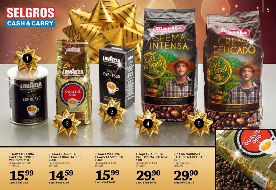 KAWA MIELONA LAVAZZA ESPRESSO 50 G 855751 1 szt. z VAT 19.67.