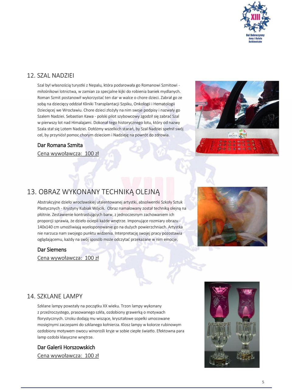 Chore dzieci złożyły na nim swoje podpisy i nazwały go Szalem Nadziei. Sebastian Kawa - polski pilot szybowcowy zgodził się zabrać Szal w pierwszy lot nad Himalajami.