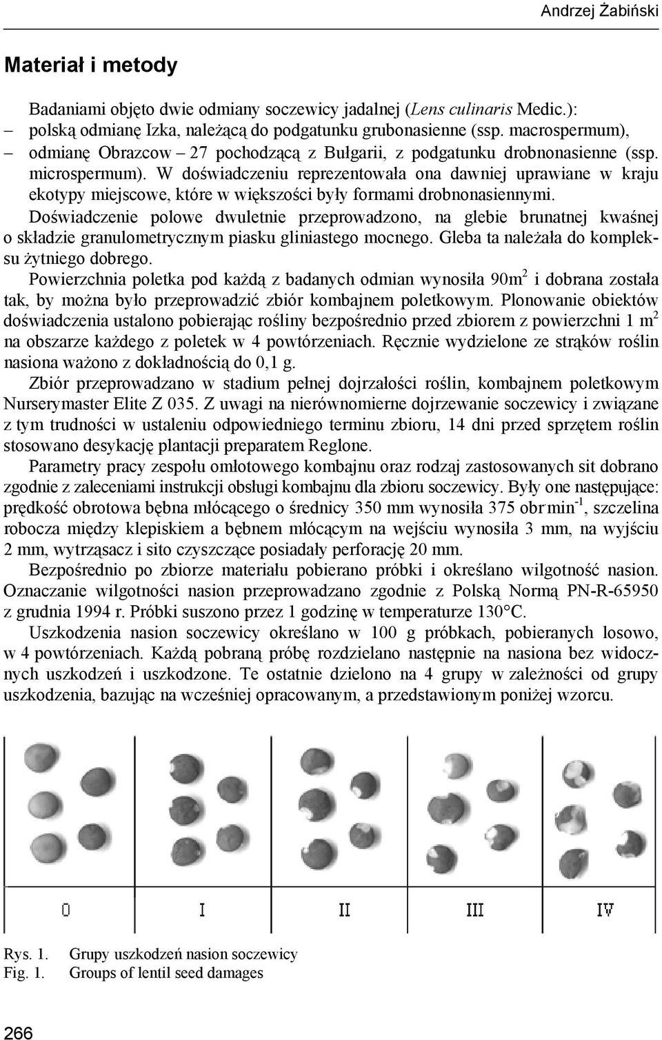 W doświadczeniu reprezentowała ona dawniej uprawiane w kraju ekotypy miejscowe, które w większości były formami drobnonasiennymi.
