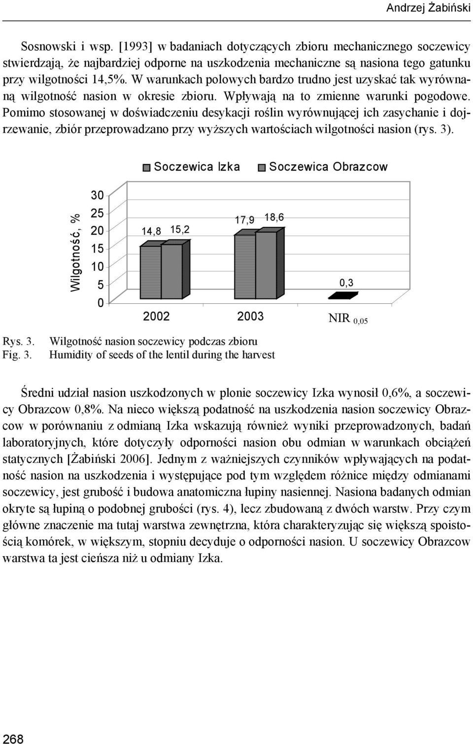 W warunkach polowych bardzo trudno jest uzyskać tak wyrównaną wilgotność nasion w okresie zbioru. Wpływają na to zmienne warunki pogodowe.