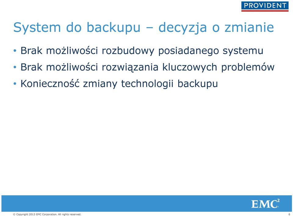 Brak możliwości rozwiązania kluczowych
