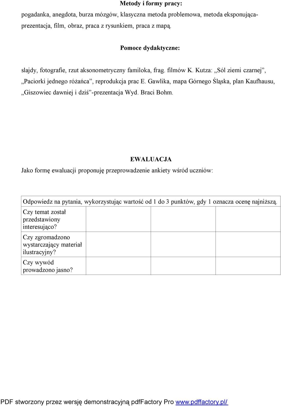 Gawlika, mapa Górnego Śląska, plan Kaufhausu, Giszowiec dawniej i dziś -prezentacja Wyd. Braci Bohm.