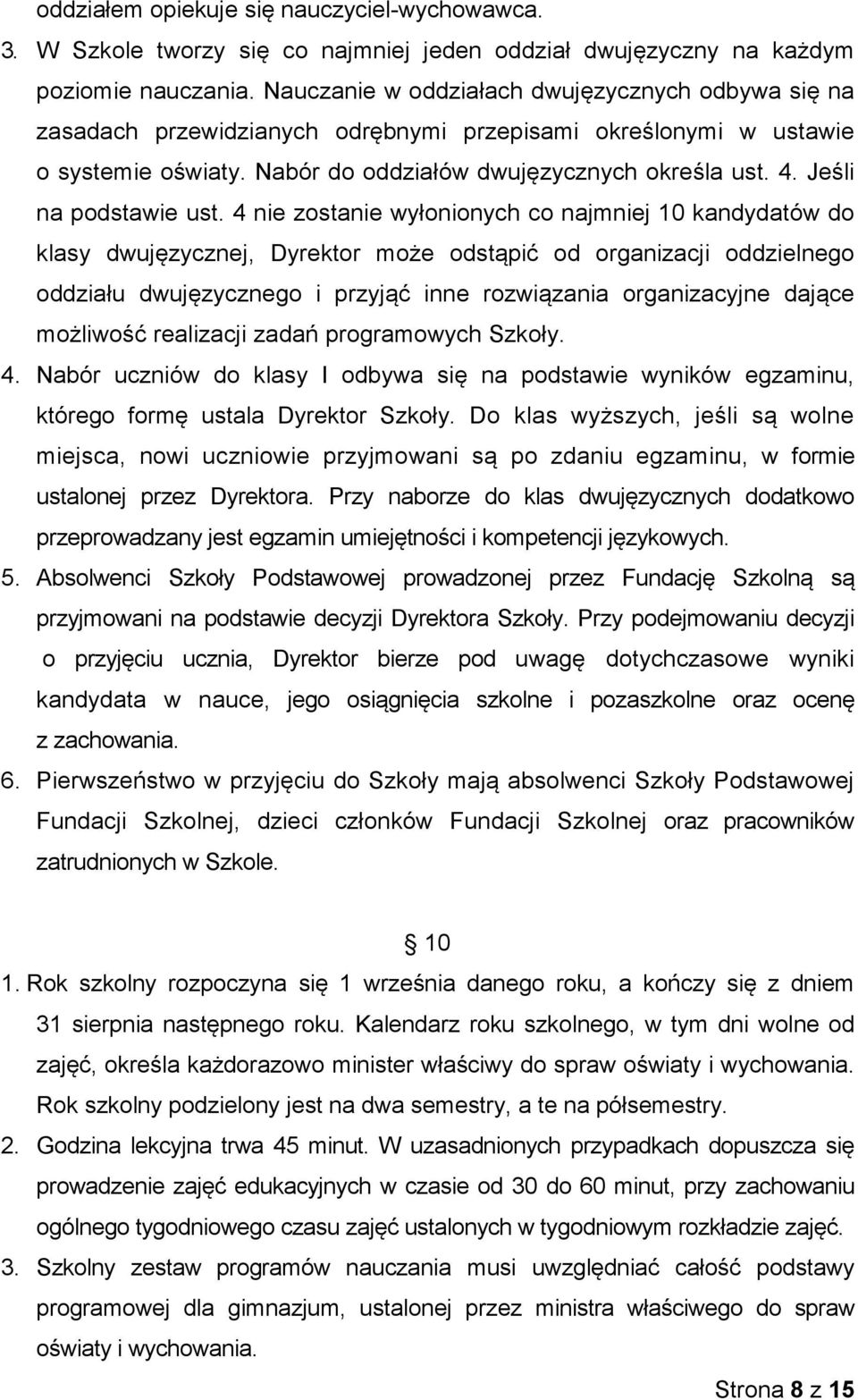 Jeśli na podstawie ust.