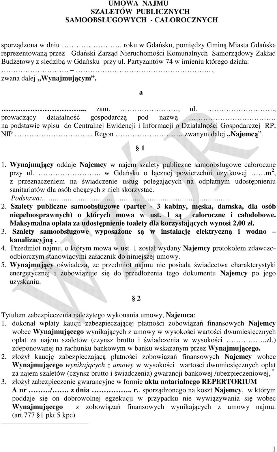 Partyzantów 74 w imieniu którego działa:..., zwana dalej,,wynajmującym..., zam., ul.