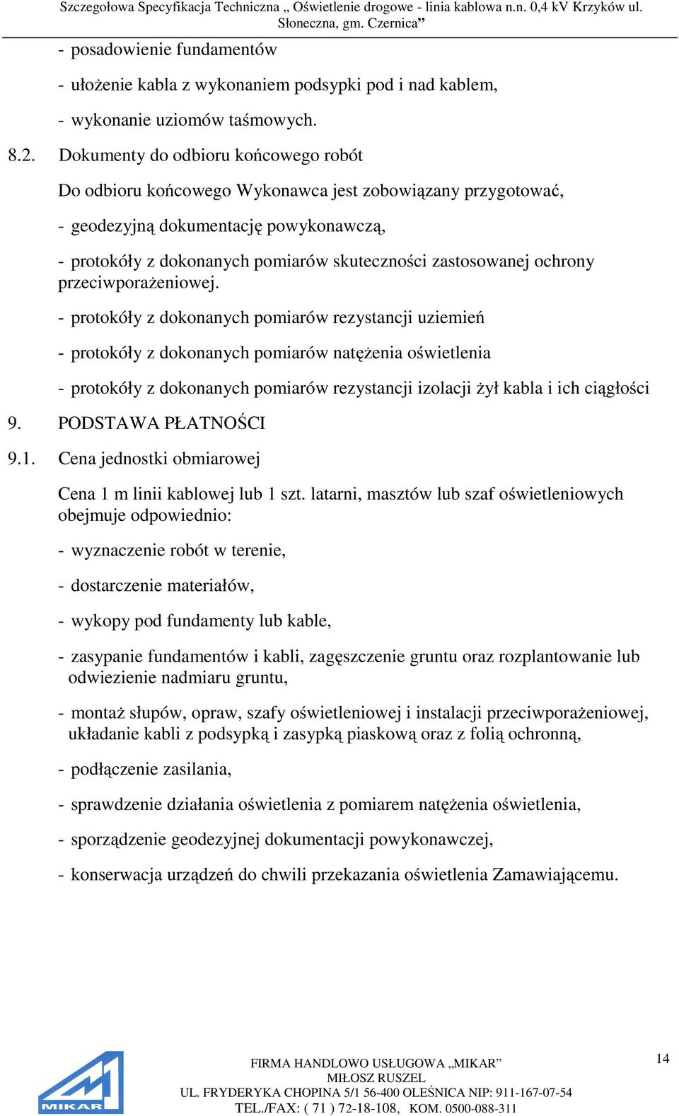 ochrony przeciwporażeniowej.