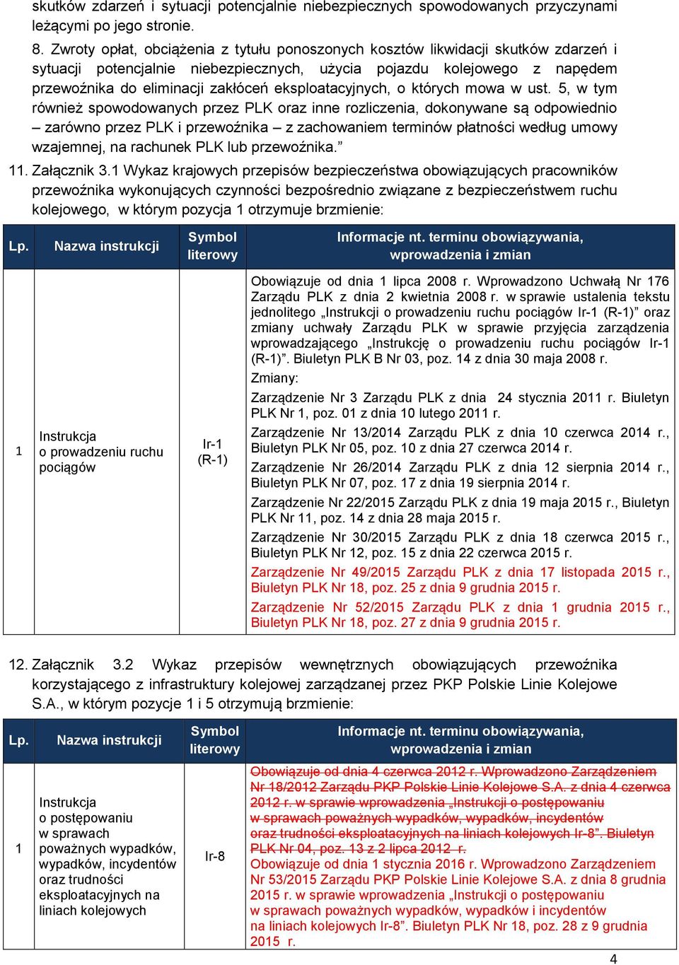 eksploatacyjnych, o których mowa w ust.